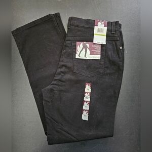 NWT - Vintage Gloria Vanderbilt Black Stretch Classic Amanda Jeans - Size 14